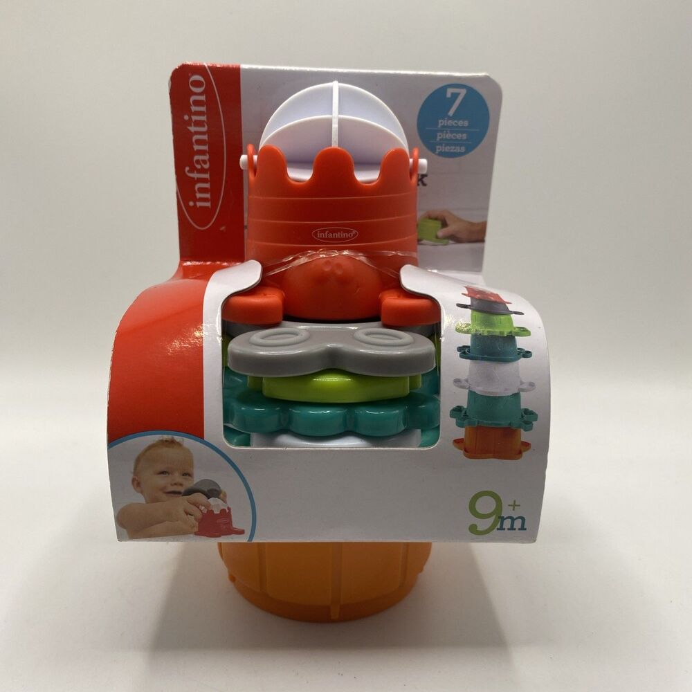 Infantino Stack O' Fun 7 Piece Stacking Cups, Ages 9mos+